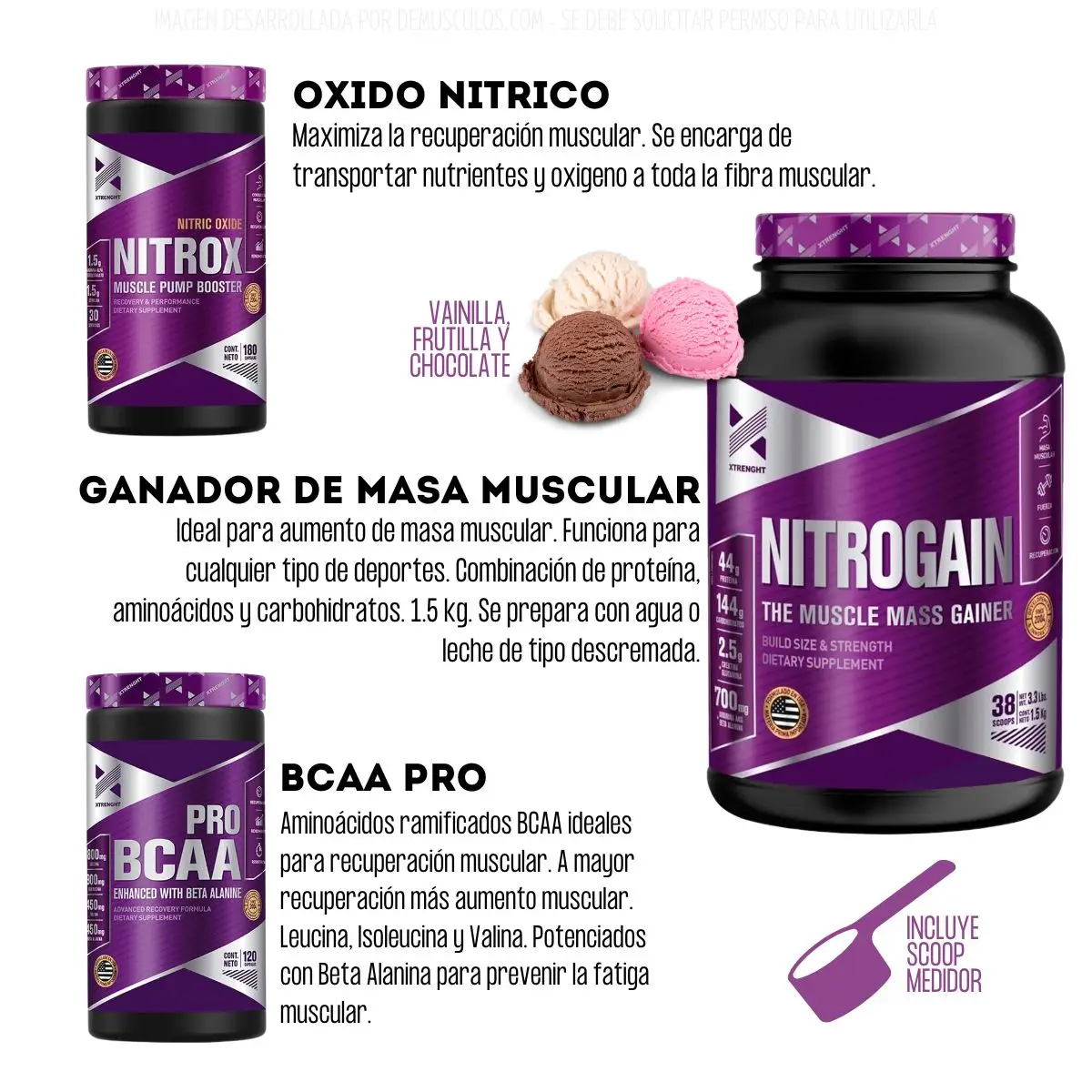 Combo Xtrenght Nutrition: Masa Muscular