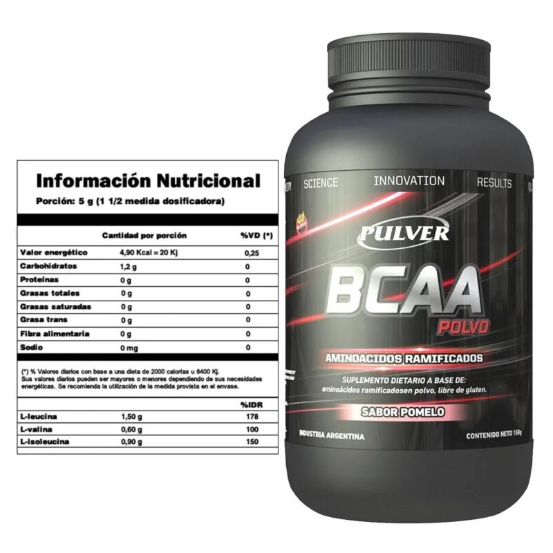 Aminoácidos BCAA de Pulver x 150 grs