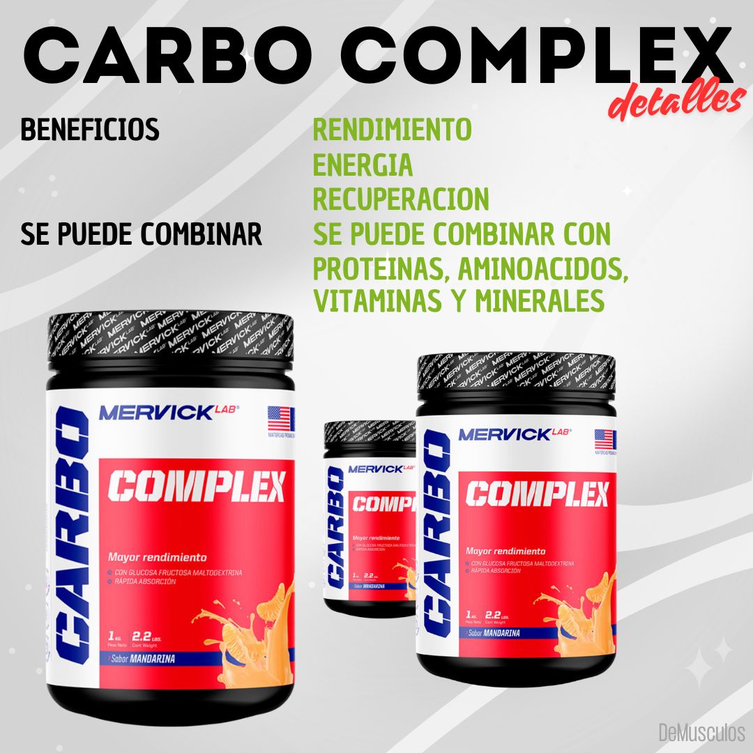 Beneficios de Carbo Complex x1 de Mervick Lab