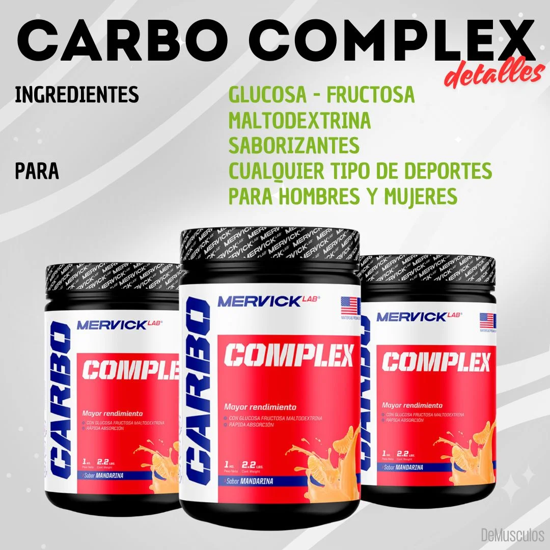 Ingredientes de Carbo Complex x1 kg de Mervick