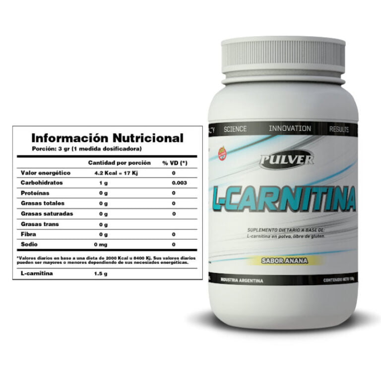 Información nutricional de la L-Carnitina Pulver 150 g