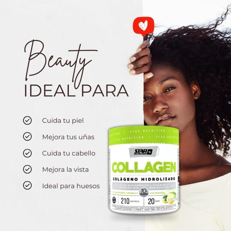 Colágeno de Star Nutrition orientado a uñas, piel, pelo, articulaciones y huesos