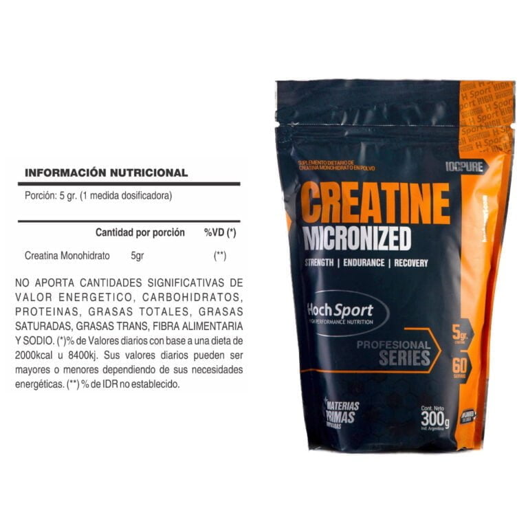 Creatina 300 g de Hoch Sport, información del producto