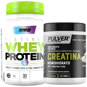 Creatina 300 grs de Pulver + Platinum Whey 2 lbs