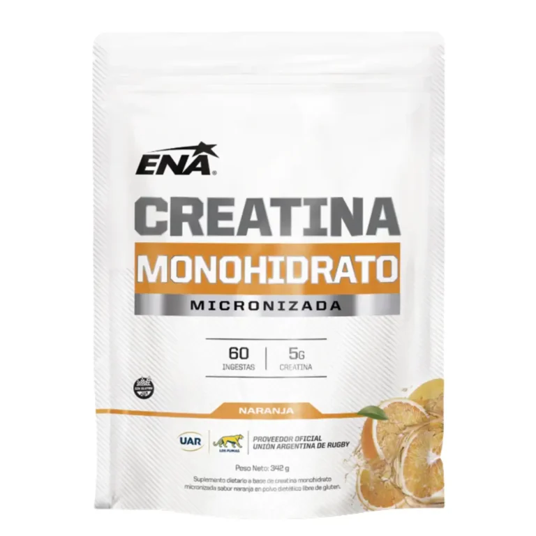 Creatina 342 g de ENA Sport, sabor naranja, envase