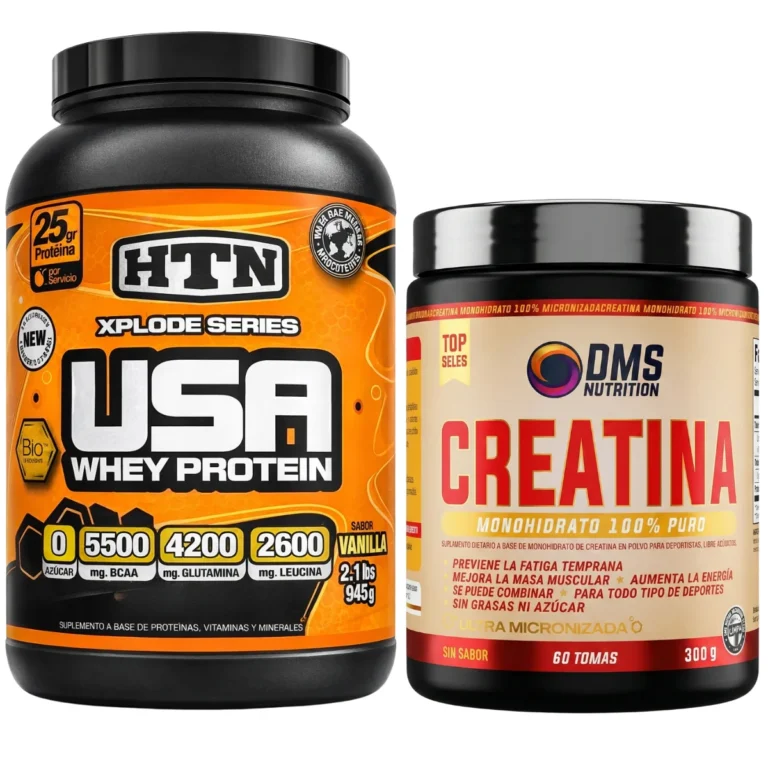 Combo Creatina DMS 300 g y Usa Whey Protein 2 lbs de HTN