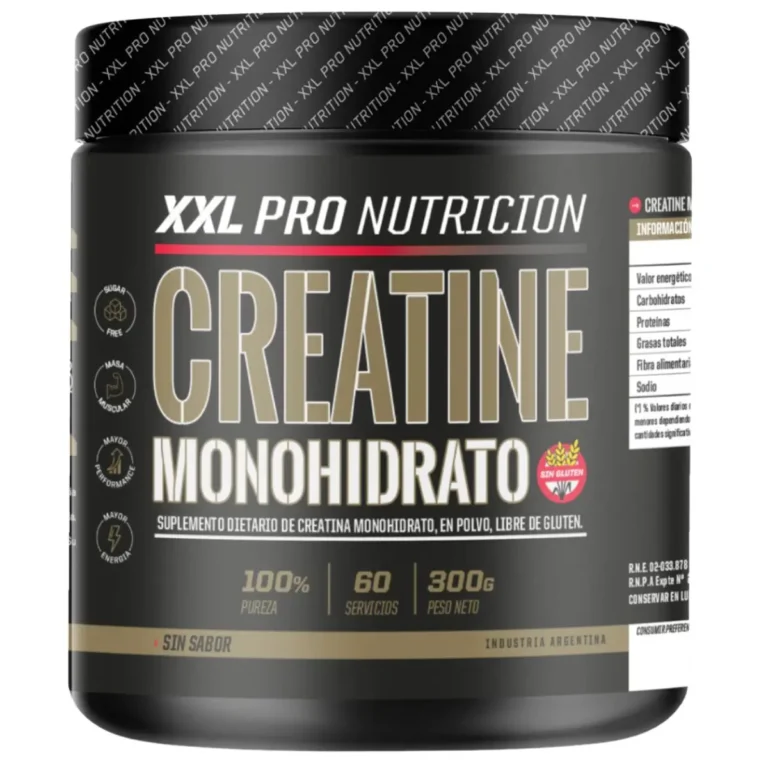 Creatina Monohidrato 300 g de XXL Pro Nutrition, envase