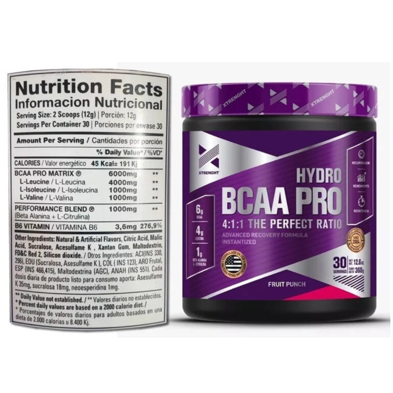 Fórmula del Hydro BCAA de Xtrenght Nutrition