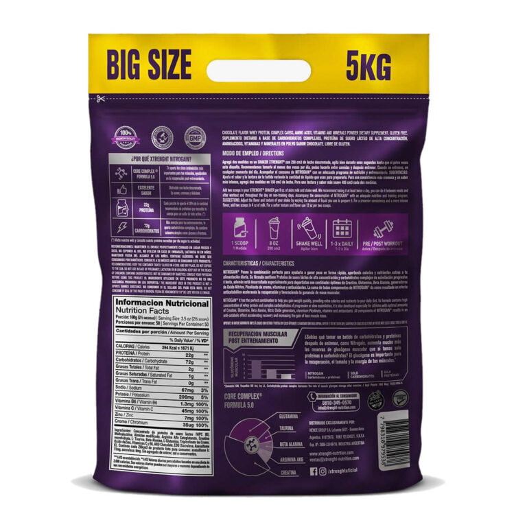 Nitrogain 5 kg de Xtrenght Nutrition, información del producto