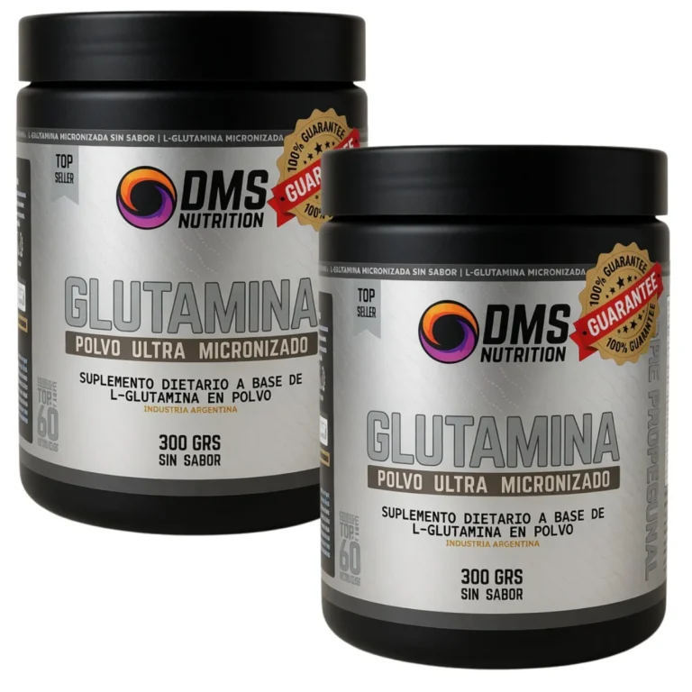 Pack de 2 Glutaminas DMS Nutrition de 300 gramos cada una