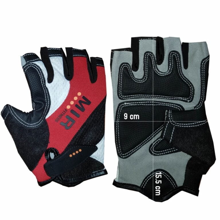 Tabla de medidas de los guantes Mir Fitness talle M