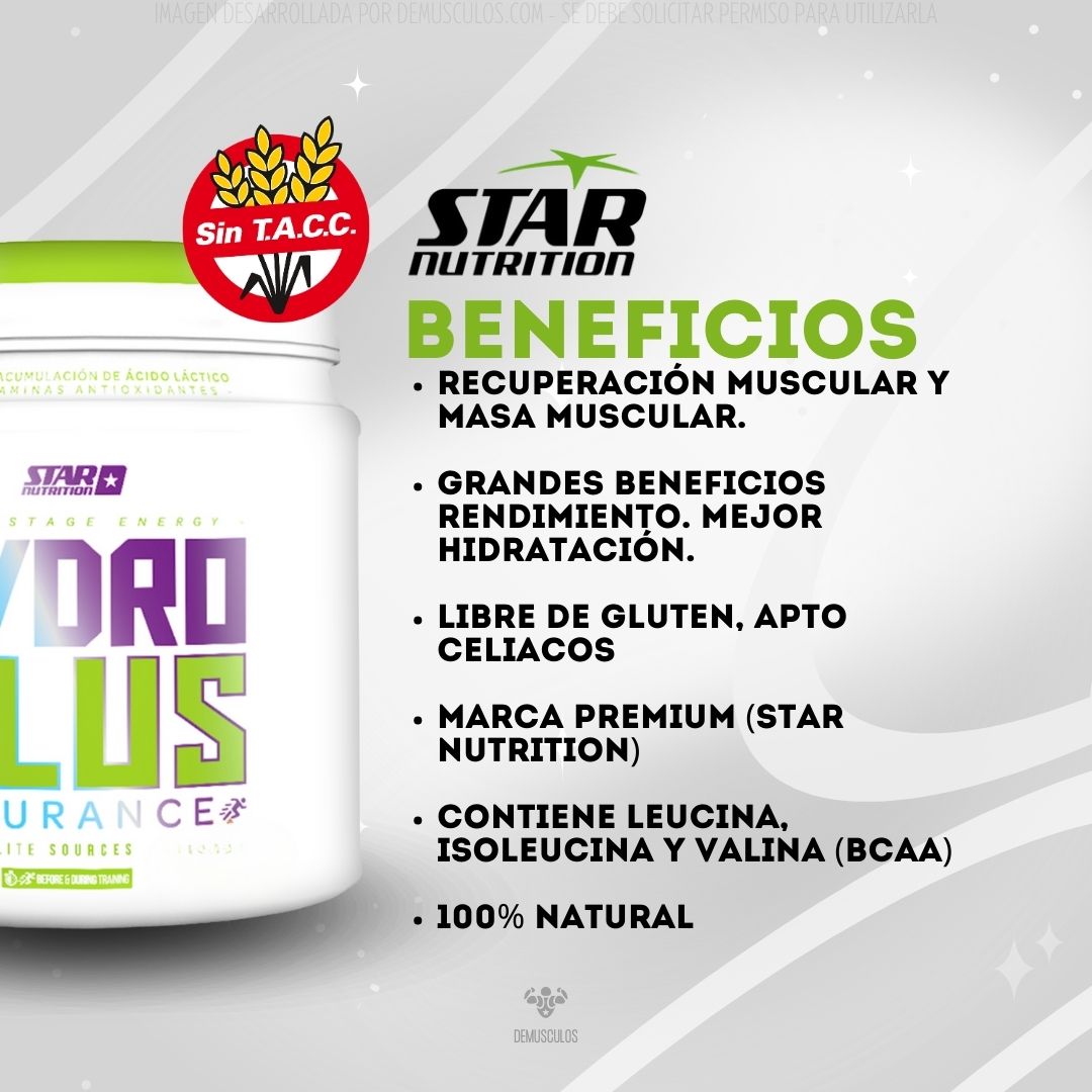 Hydro Plus Endurance 700 grs de Star Nutrition - Los beneficios