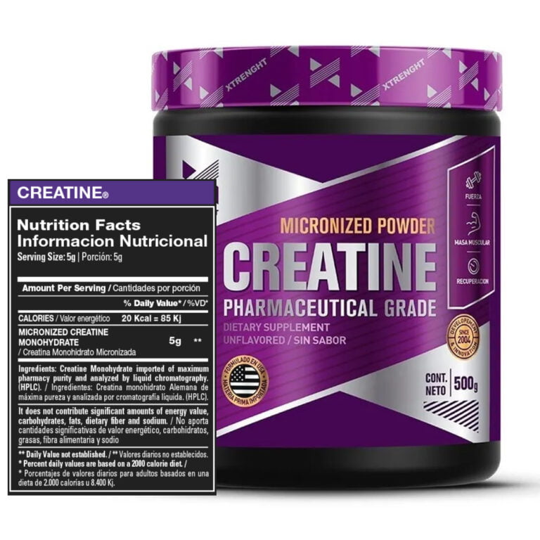 Creatina 500 g de Xtrenght Nutrition, información del producto