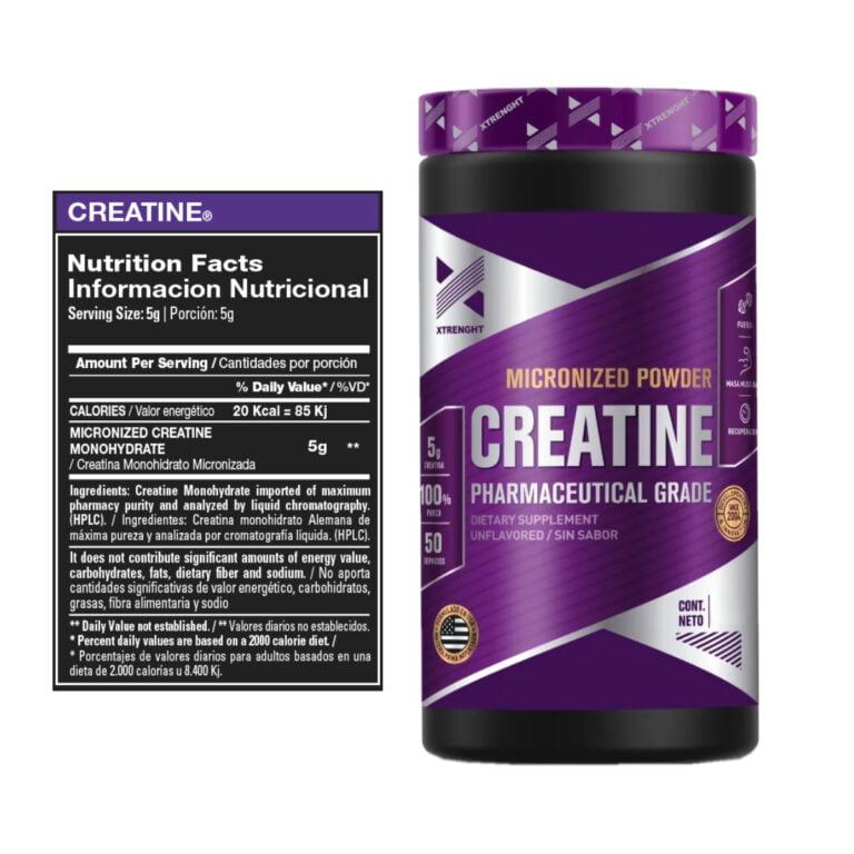 Creatina 250 g de Xtrenght Nutrition, información del producto
