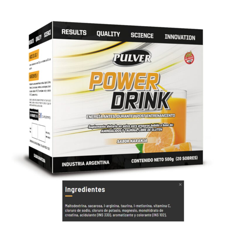 Power Drink x 20 sobres de Pulver
