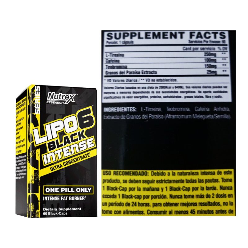 Lipo 6 Intense de Nutrex x 60 cápsulas