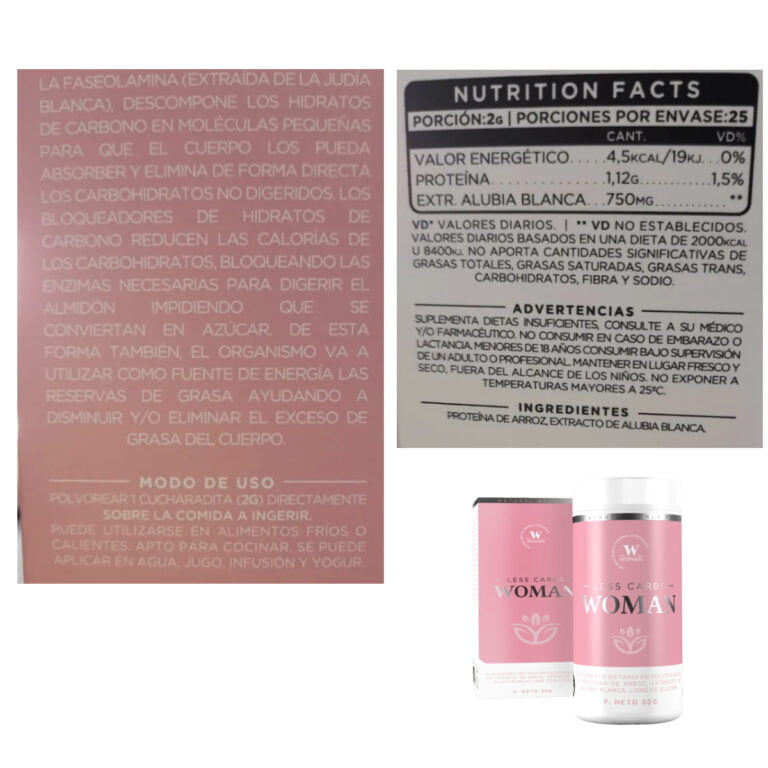 Less Carbs Woman, información del producto