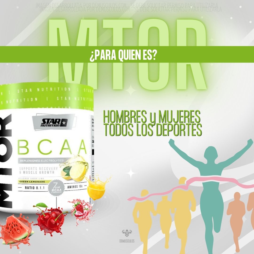 Mtor es ideal para hombres y mujeres Mtor Bcaa de Star Nutrition puede ser consumido por hombres y mujeres que realizan cualquier tipo de actividad física