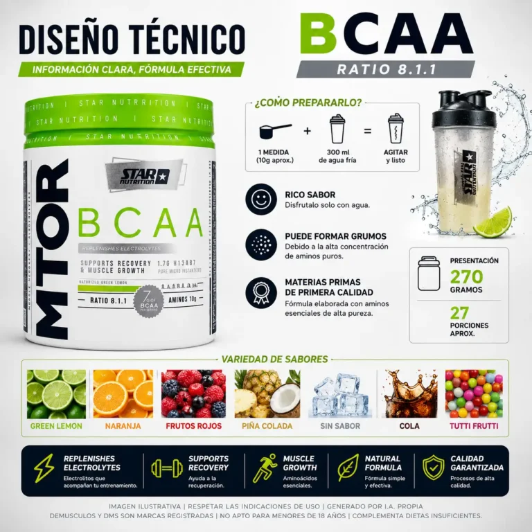 Mtor BCAA de Star Nutrition, aminoácidos ramificados