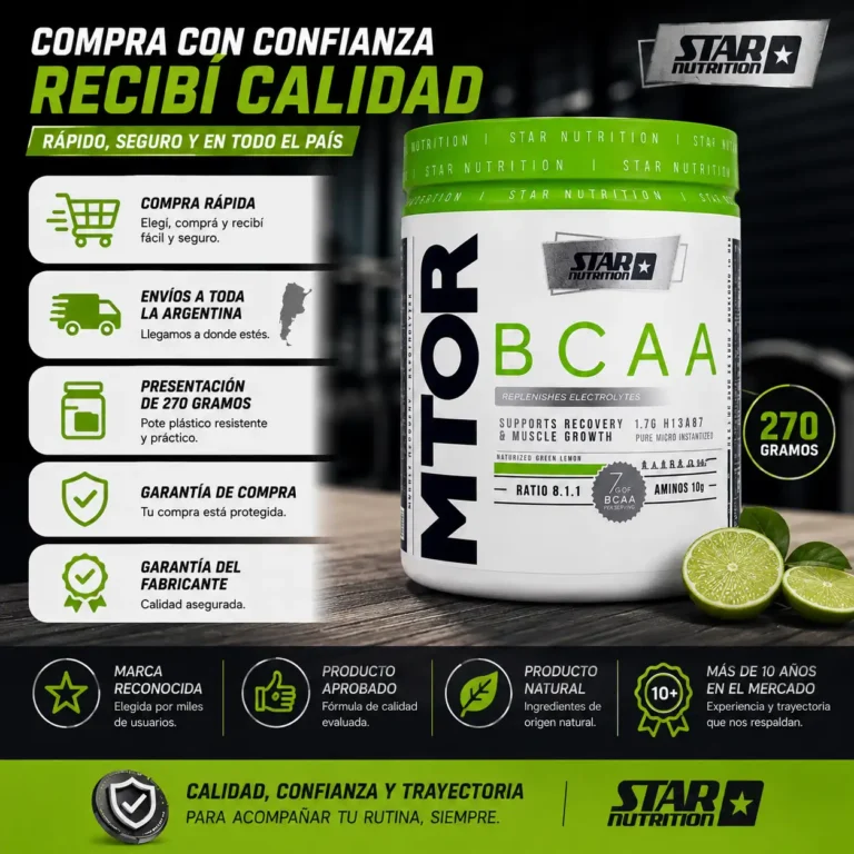 Envase del Mtor BCAA de Star Nutrition
