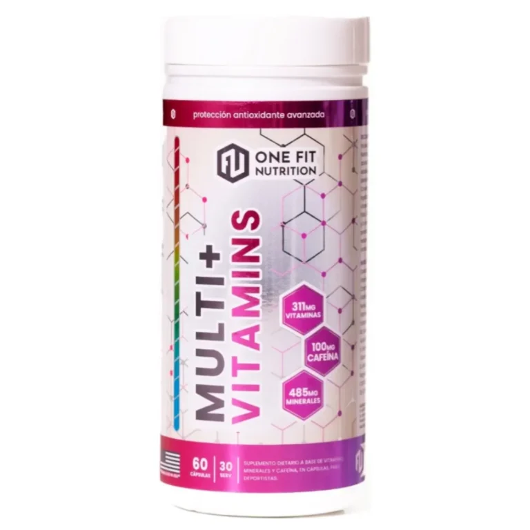 Multivitamínico de One Fit con cafeína, 60 cápsulas