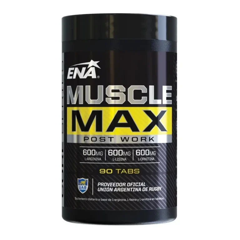 Muscle Max de ENA Sport, frasco de 90 tabletas de 1000 mg