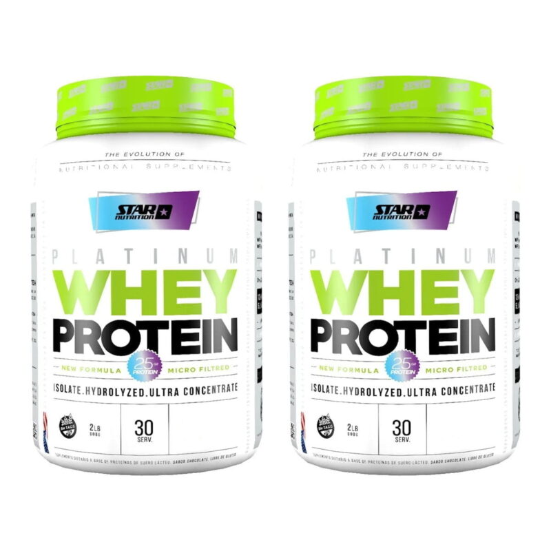 Platinum Whey 2 Lbs de Star Nutrition x2