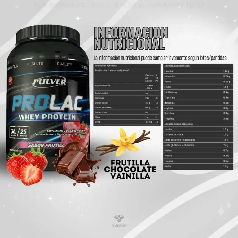 Proteina Prolac 2 kg de Pulver, whey protein sin TACC