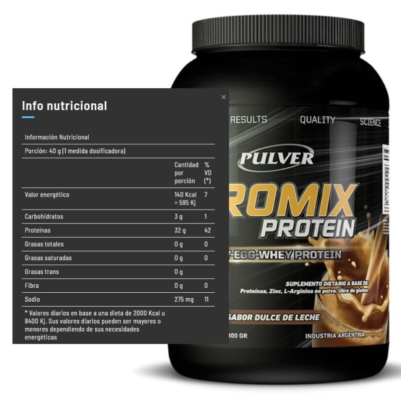 Proteína Pro Mix de Pulver 800 grs