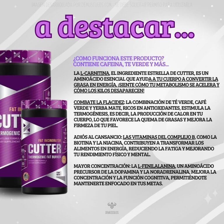 Plan 2 meses Cutter de Xtrenght, información del producto