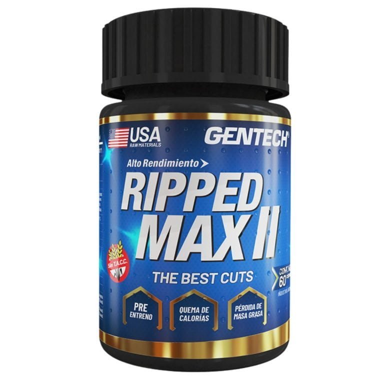 Ripped Max II de Gentech x60 comprimidos, envase