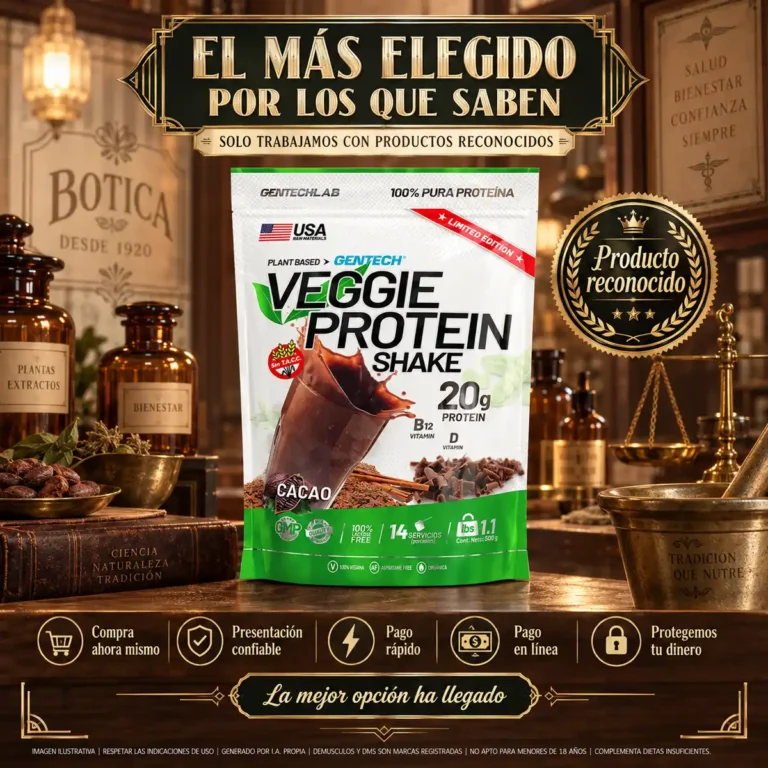 Veggie Protein Shake de Gentech, se puede sumar a recetas