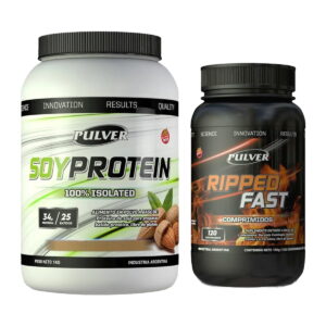 Soy Protein 1 kg de Pulver + Ripped Fast de 120 tabletas