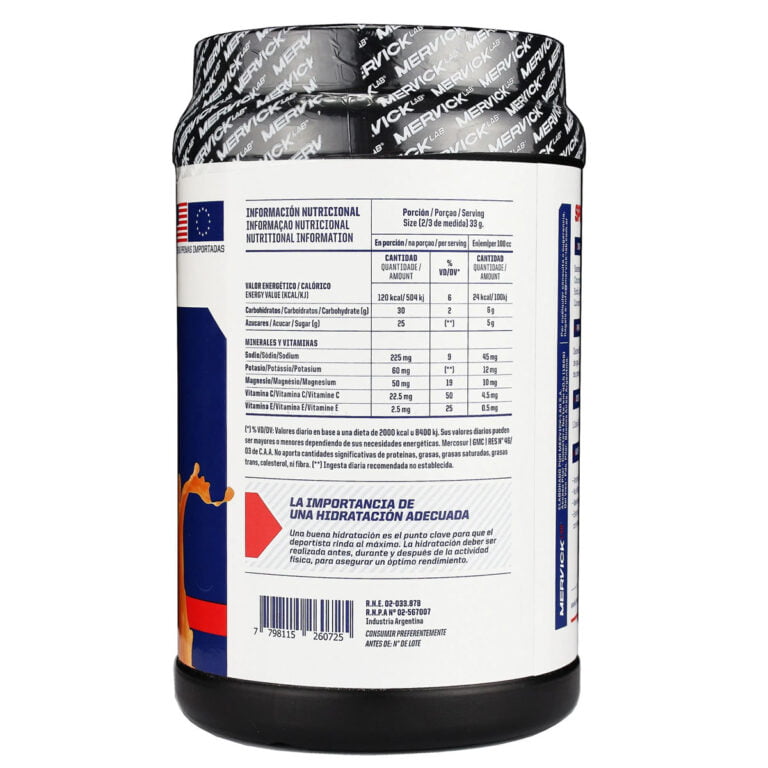 Sport Drink de Mervick Lab 1 kg, otra vista del envase