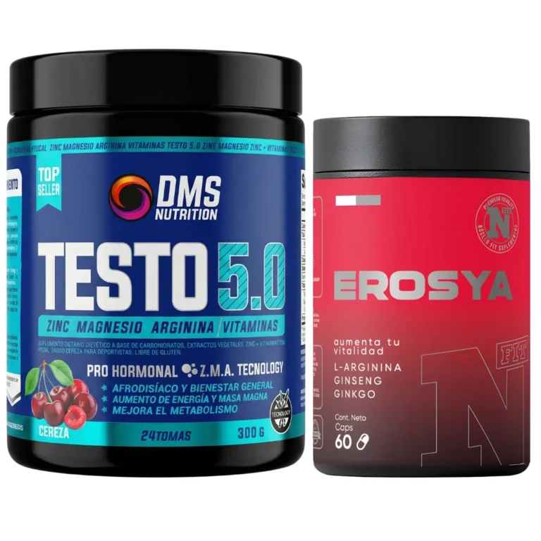 Combo Testo 5.0 de DMS Nutrition y Erosya de Núcleo Fit