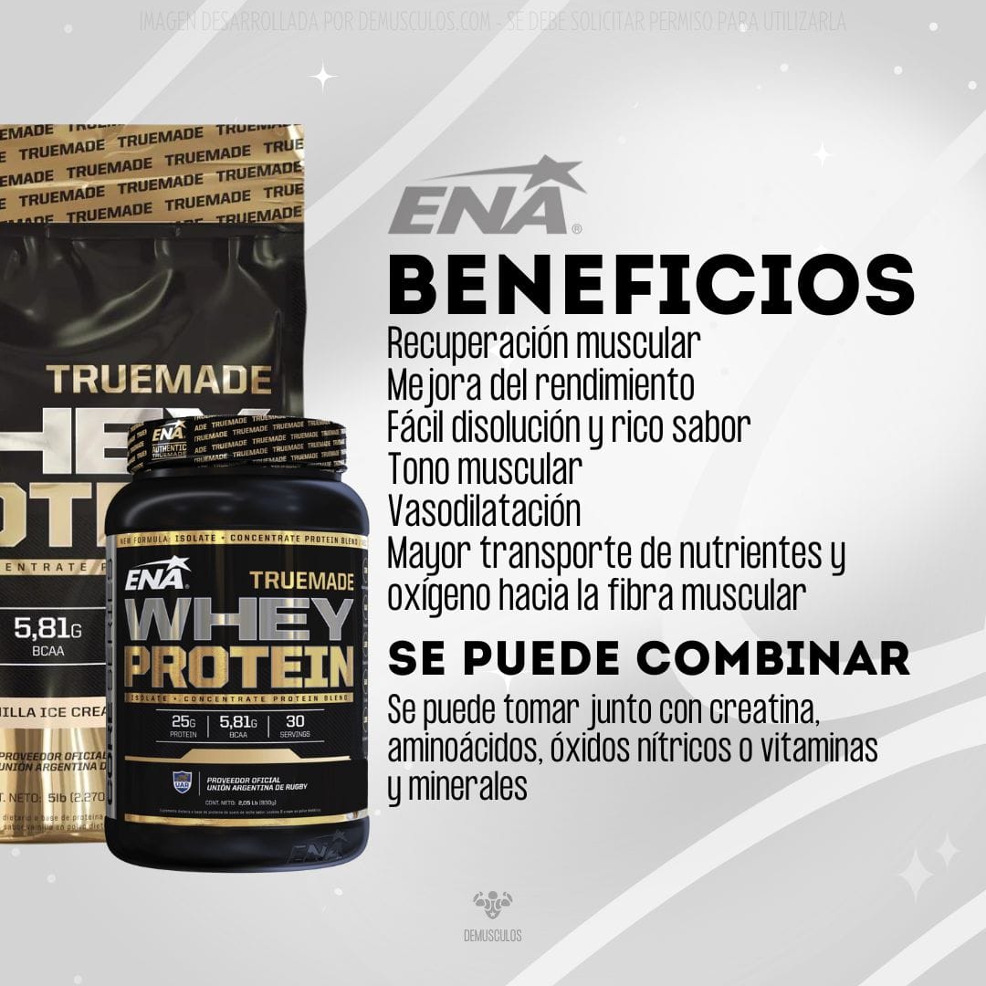 Más beneficios - Whey Protein de Ena Sport - Proteína de suero lácteo