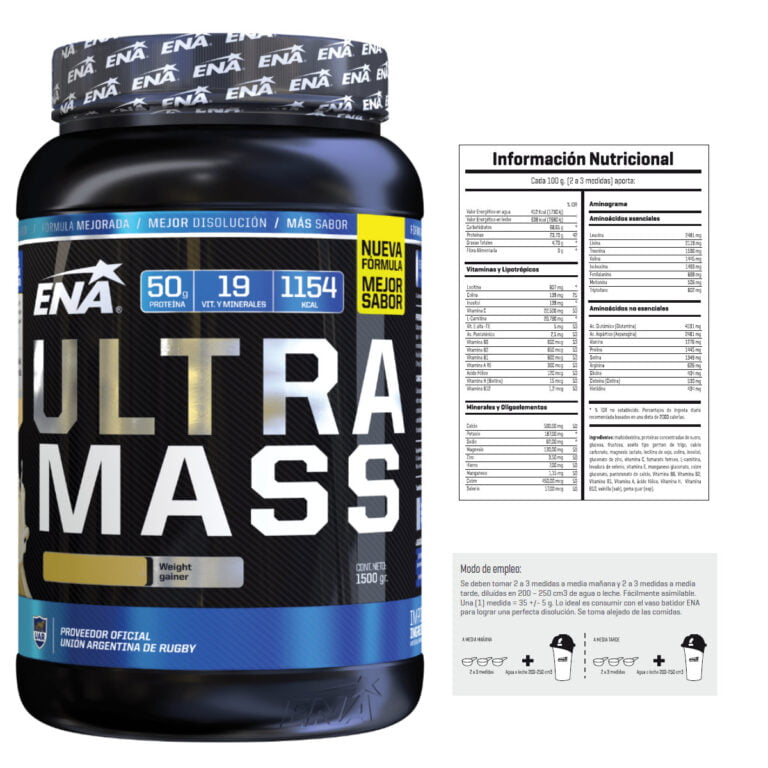 Ultra Mass 1,5 kg de ENA Sport, información del producto