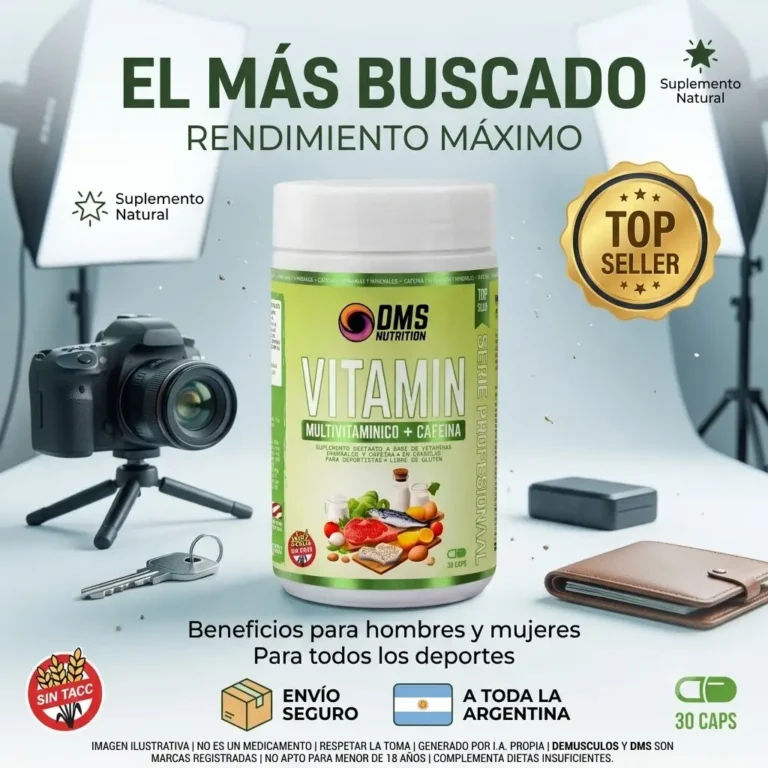 Vitamin x30 de DMS Nutrition. Vitaminas y Minerales con Cafeína.