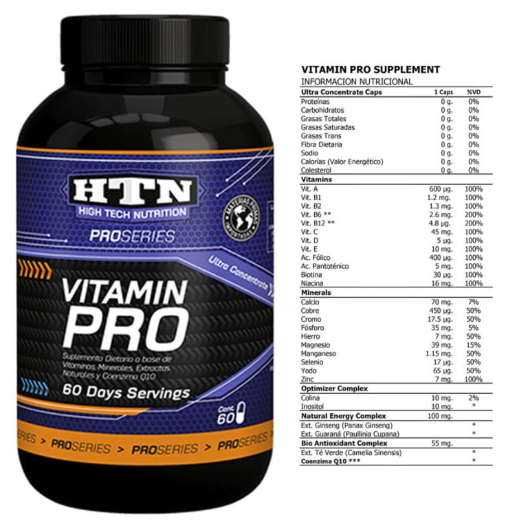 Vitamin Pro de HTN, detalle del envase