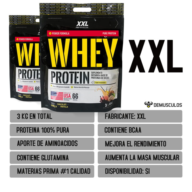 Whey 3 kg de XXL PRO Nutrition