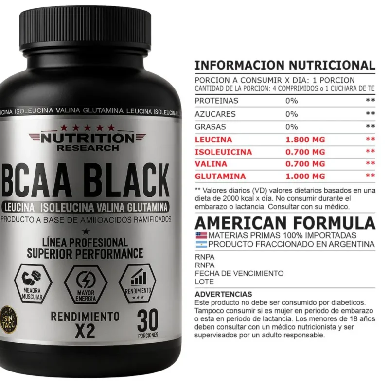 Bcaa Black de Nutrition Research