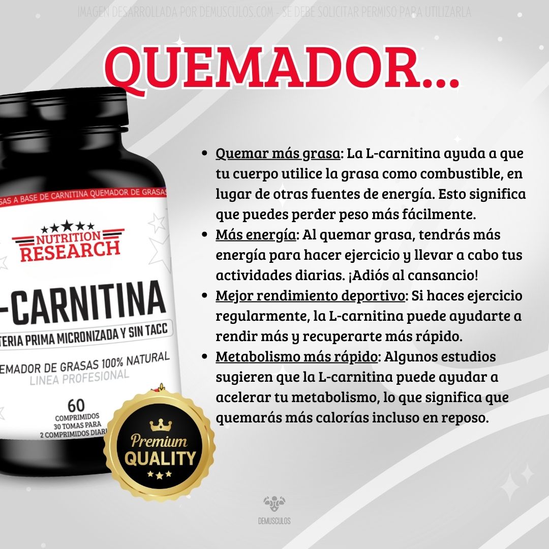 L-Carnitina de Nutrition Research: Quemador de grasas