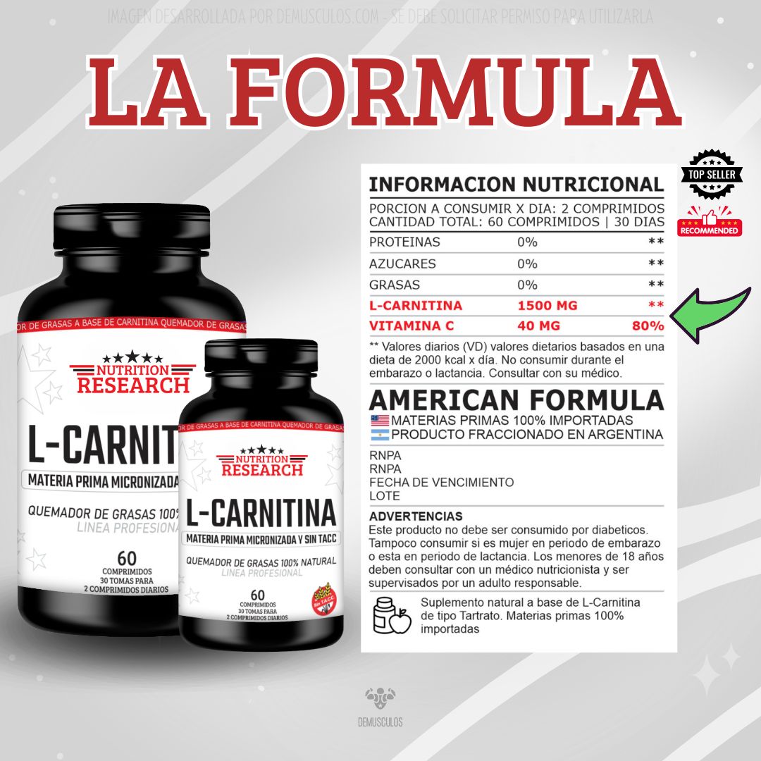 L-Carnitina de Nutrition Research: Información Nutricional