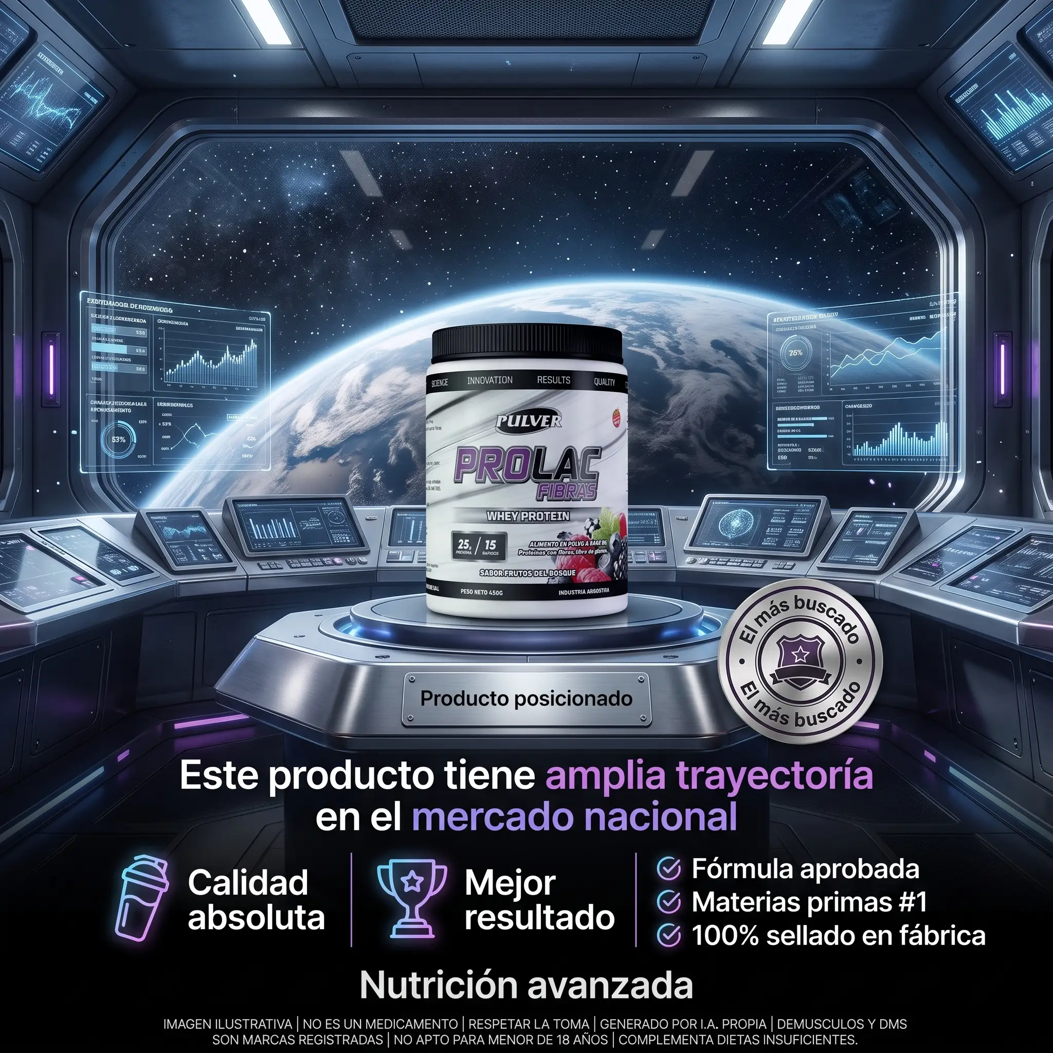 Prolac Fibras. Proteína con aporte de fibras.