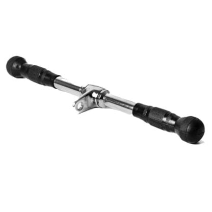 Barra corta recta para triceps – cromada con agarre de goma -50cm- (importado)