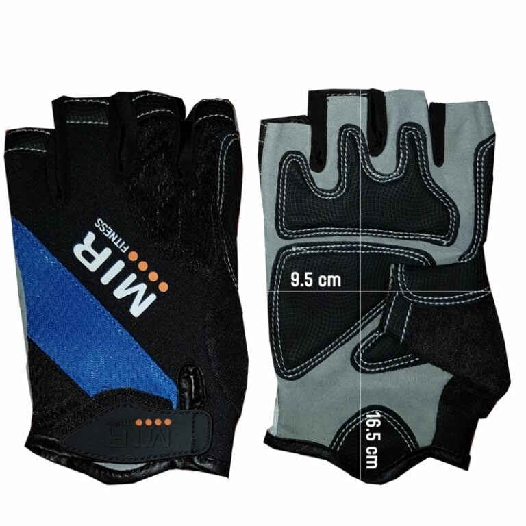Tabla de medidas de los guantes Mir Fitness talle L