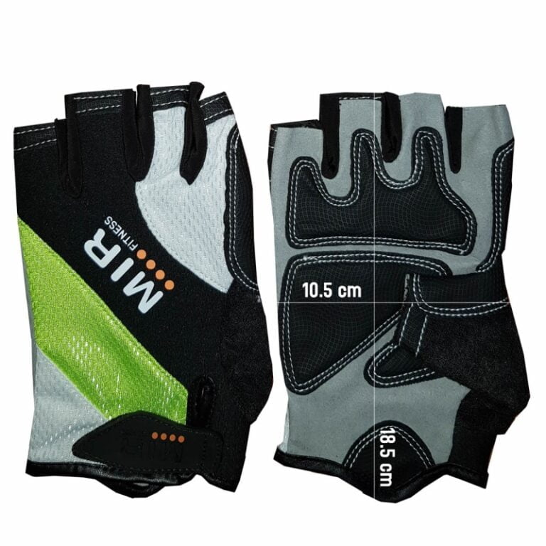 Tabla de medidas de los guantes Mir Fitness talle XL