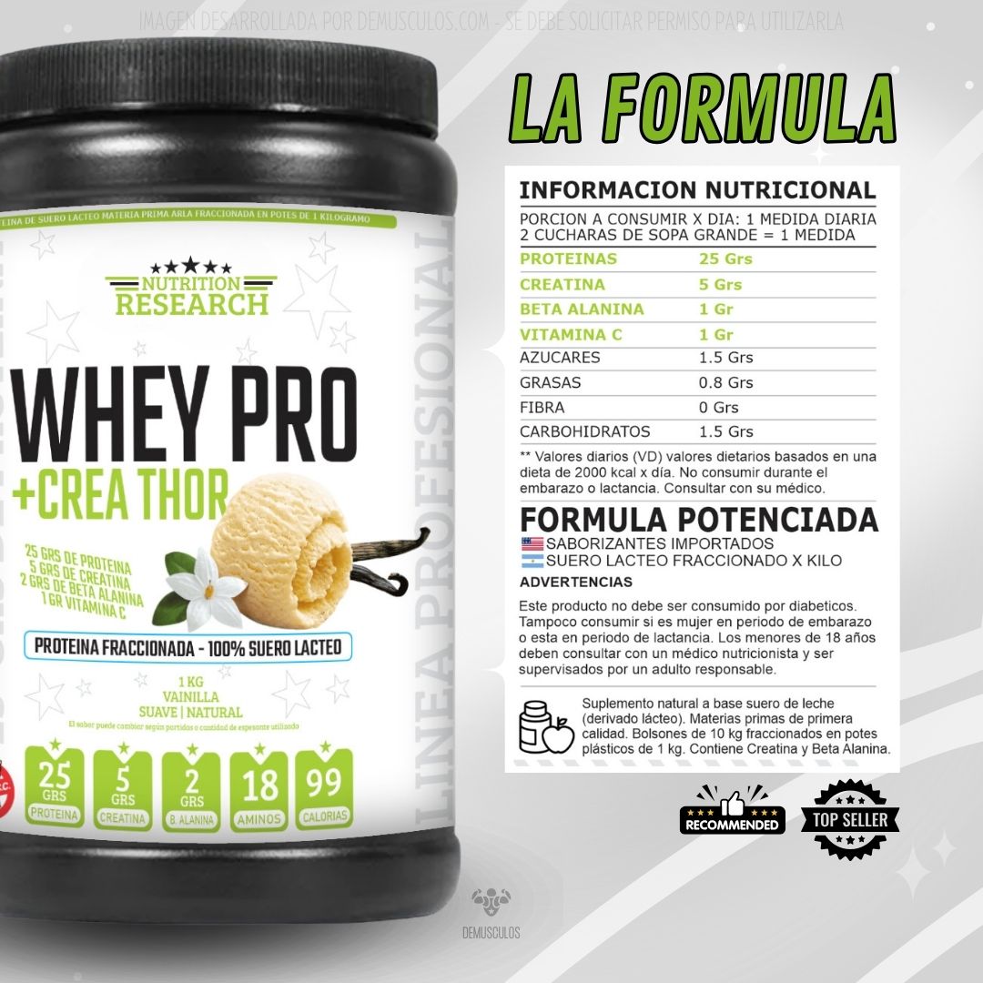 Creatina + Proteína Nutrition Research 1 kg