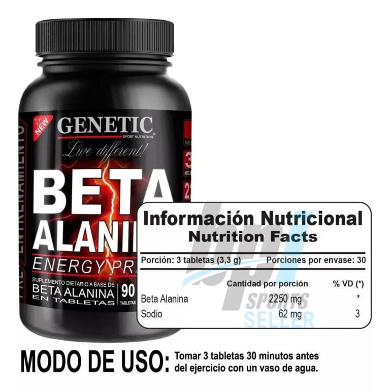Información nutricional de la Beta Alanina de Genetic Sport