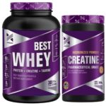 Creatina 250 grs de Xtrenght + Best Whey 2 lbs de Xtrenght, combo ideal para aumento de masa muscular y rendimiento